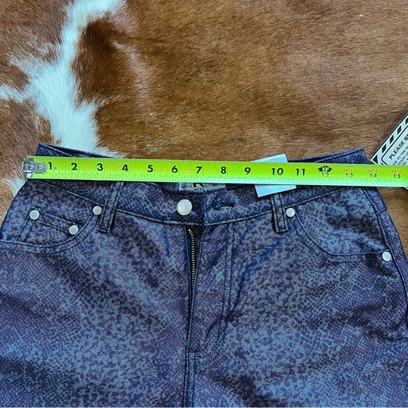 Vintage Rampage R Wear Clothing Co Woman’s Jeans Size 7 Purple Python Print - Picture 5 of 7